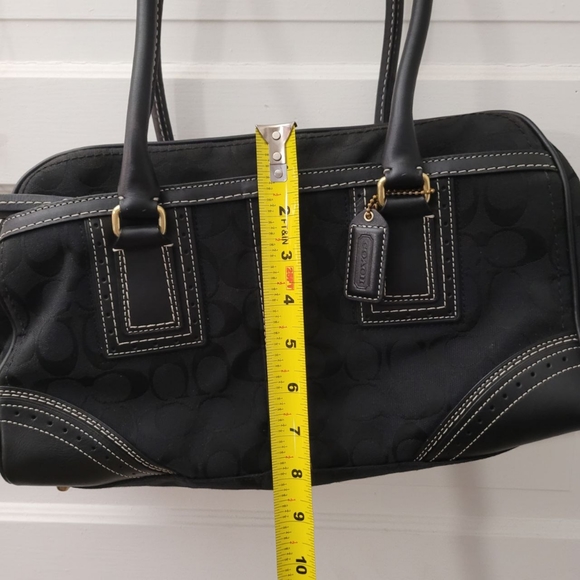 Authentic Coach black satchel handbag with hang tag Great cond. Pics - Picture 3 of 9